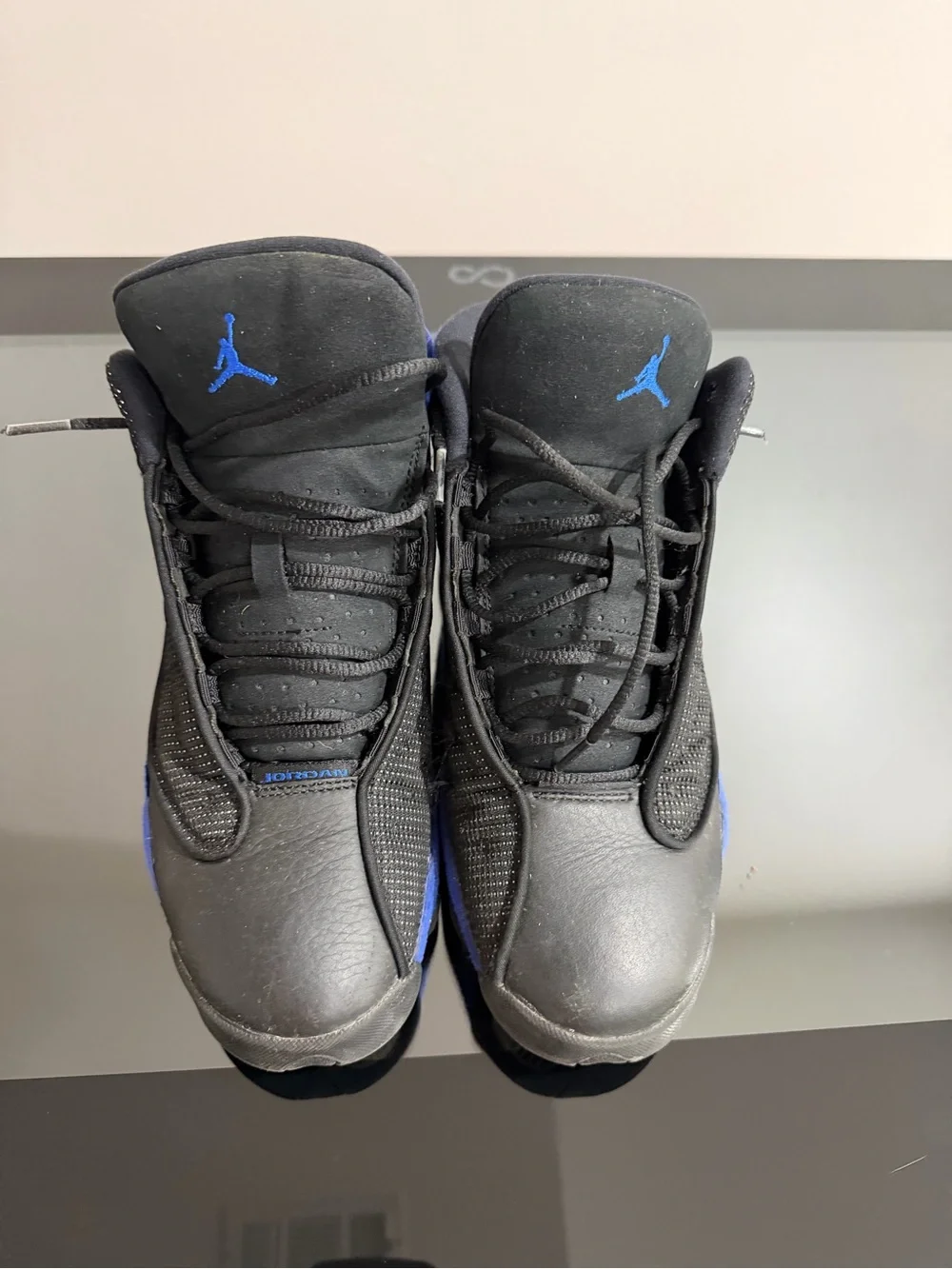 Nike Kids Black and Blue Air Jordan Sneakers